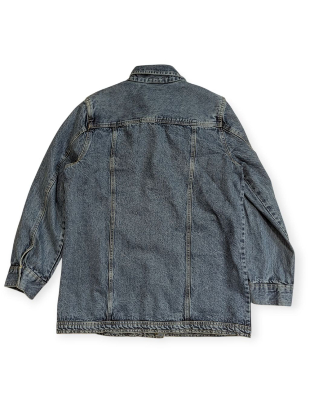 NorthStyle Denim Jean Jacket Longline Large Snap Front - Picture 2 of 12